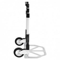 Carretilla de Mano portátil Plegable y Extensible con Ruedas- Carro de Transporte Aluminio Ligero- con Cuerdas de Goma