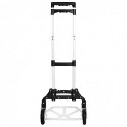 Carretilla de Mano portátil Plegable y Extensible con Ruedas- Carro de Transporte Aluminio Ligero- con Cuerdas de Goma