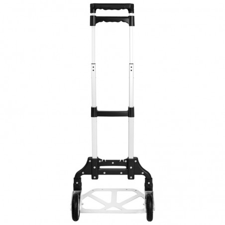 Carretilla de Mano portátil Plegable y Extensible con Ruedas- Carro de Transporte Aluminio Ligero- con Cuerdas de Goma