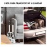 Carretilla de Mano portátil Plegable y Extensible con Ruedas- Carro de Transporte Aluminio Ligero- con Cuerdas de Goma
