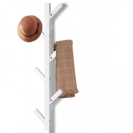 Perchero Pared Madera Maciza Haya T-LOVENDO Vertical 6 Ganchos Moderno - Recibidor y Entrada