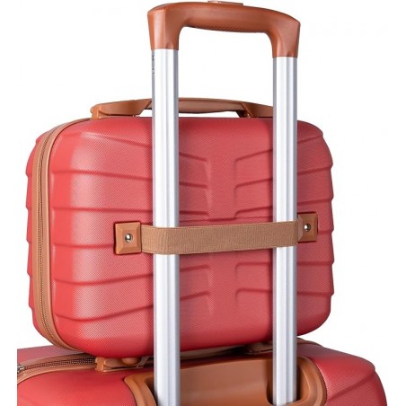 Juego 3 Maletas Viaje T-LOVENDO ABS Rígidas Set Trolley con 4 Ruedas Dobles - Cabina 55cm Mediana y Neceser con Cerradura