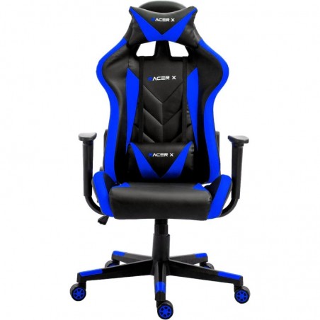 Silla Gaming Ergonómica Racer X Reclinable hasta 180° - Sillón Gamer Profesional con Soporte Lumbar y Cervical