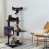 Árbol Rascador para Gatos- 3 Alturas- con Refugio- Torre con Plataformas- Cuerda de sisal- Juguete Escalador Gato Grande