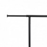Perchero burro ropa extensible y ajustable con ruedas- barra para zapatero- Pequeño- Estrecho- Resistente- Metálico