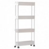 Carro de Cocina Estrecho Alto con Ruedas. Carrito Auxiliar Organizador verdulero. Almacenaje Vertical cajones plástico