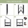 Estantería Plegable de Metal con Ruedas | Mueble Organizador con estantes Resistentes y Estructura Reforzada | Portátil
