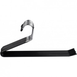 Perchas para Pantalones Ahorra Espacio. Pack de 20 Unidades. Resistentes. Metalicas. Antideslizantes. Lado Abierto.