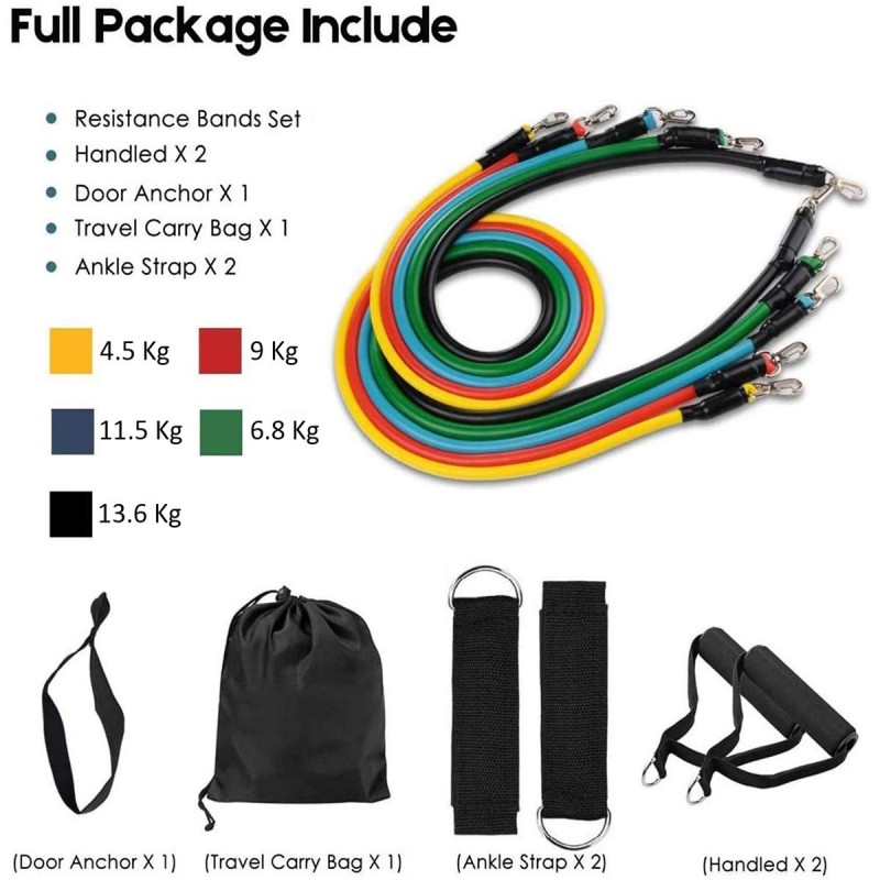 Bandas Elásticas De Fitness Y Yoga | Cinturón De Estiramiento Con 8 Lazos Ajustables Para Ejercicio En Casa O Gimnasio