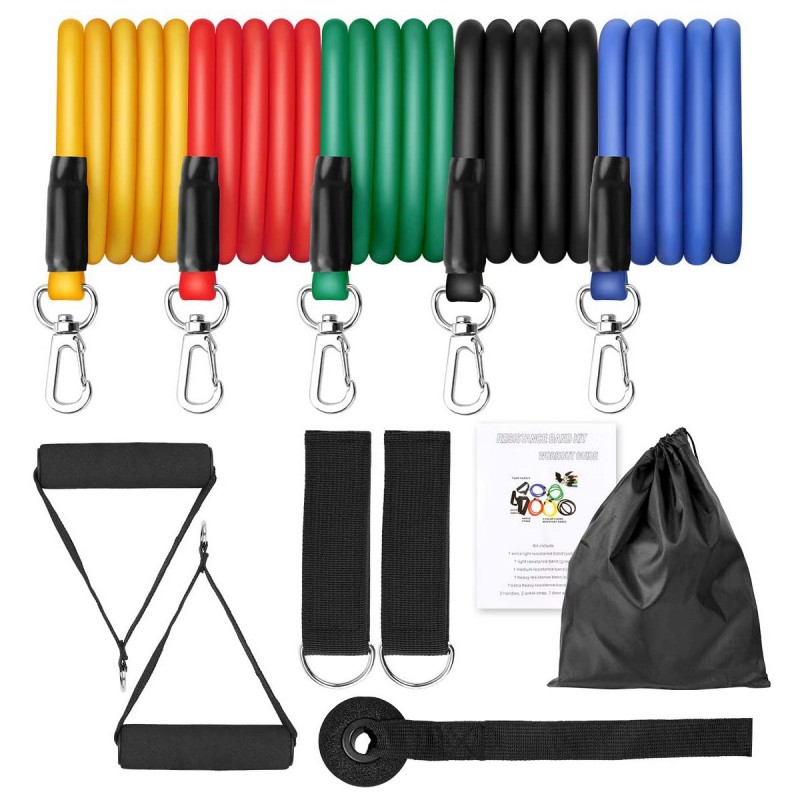 Bandas Elásticas De Fitness Y Yoga | Cinturón De Estiramiento Con 8 Lazos Ajustables Para Ejercicio En Casa O Gimnasio