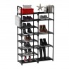 Zapatero de 9 niveles Almacenamiento de zapatos Organizador hasta 30-35 Pares Estante Torre Tubos de Metal bolsos