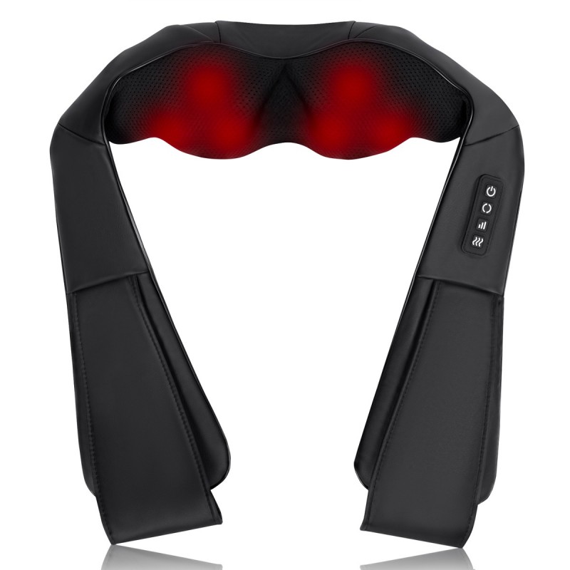 Masajeador de Cuello y Hombros, Shiatsu Masajeador Cervical Eléctrico con Función de Calor Masajeador Espalda Relajación