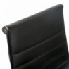 Silla de Oficina o escritorio Negra de Diseño Moderno y elegante - Ergonomica y Reclinable - de Piel Cuero Sintetico
