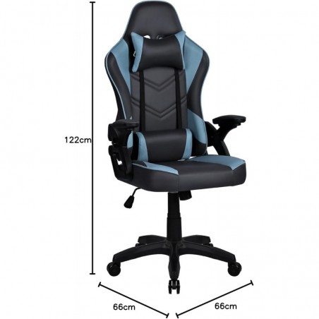 Silla Gaming Ergonómica con Tela Transpirable y Antimanchas - Sillón Gamer Profesional con Reposabrazos, Reposacabezas y Cojín