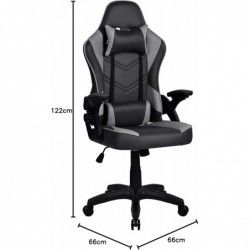 Silla Gaming Ergonómica con Tela Transpirable y Antimanchas - Sillón Gamer Profesional con Reposabrazos, Reposacabezas y Cojín