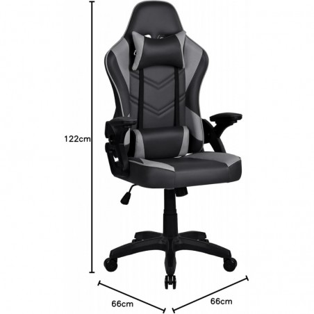Silla Gaming Ergonómica con Tela Transpirable y Antimanchas - Sillón Gamer Profesional con Reposabrazos, Reposacabezas y Cojín