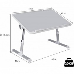 Mesa Portátil de Ordenador para Cama, Regulable en Altura y Ángulo, Mesa Plegable para Netbook, Ordenador Portátil, Sofá