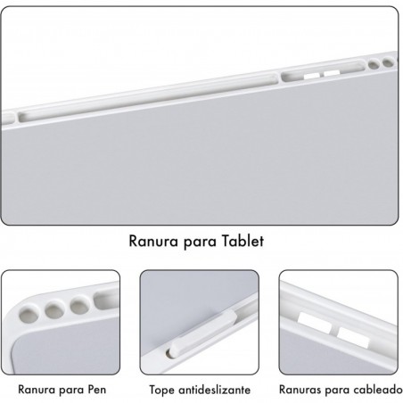 Mesa Portátil Ordenador para Cama T-LOVENDO Regulable en Altura y Ángulo 60x40 cm Plegable con Soporte para Laptop y Tablet