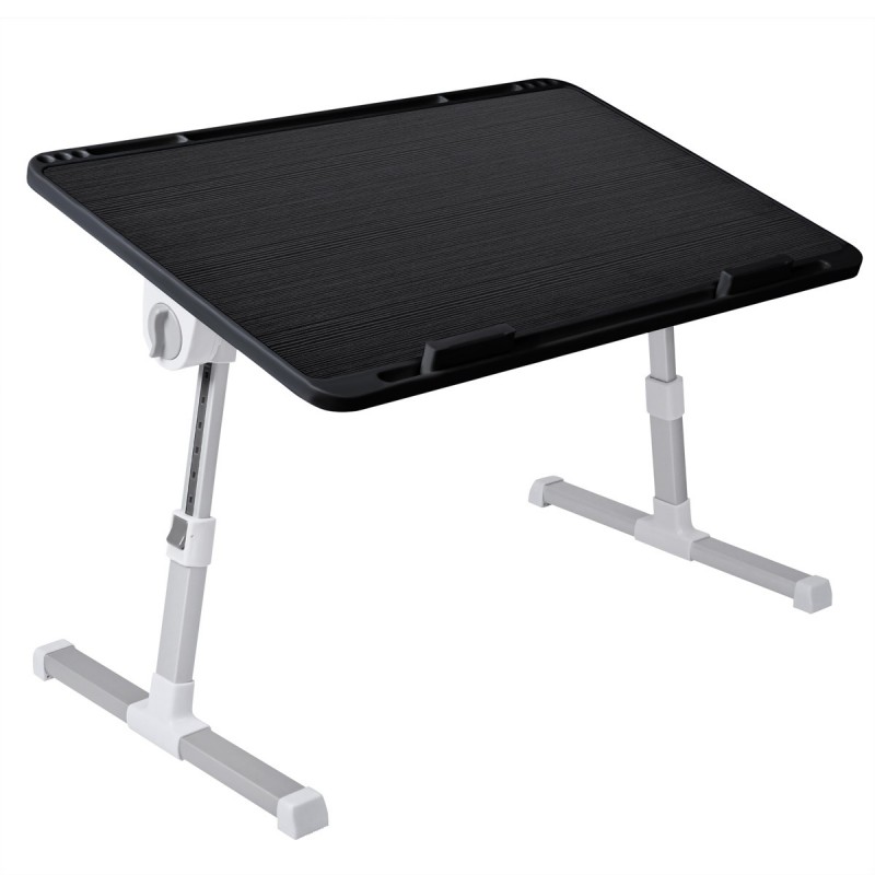 Mesa Portátil Ordenador para Cama T-LOVENDO Regulable en Altura y Ángulo 60x40 cm Plegable con Soporte para Laptop y Tablet