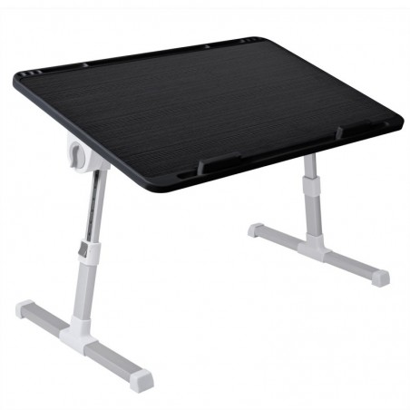 Mesa Portátil Ordenador para Cama T-LOVENDO Regulable en Altura y Ángulo 60x40 cm Plegable con Soporte para Laptop y Tablet