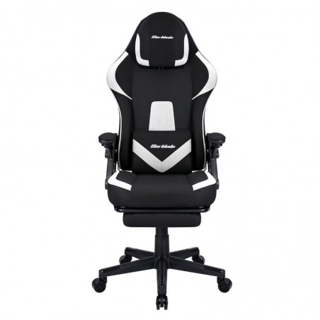 Silla Gaming Profesional Ergonómica con Tela Transpirable y Antimanchas - Sillón Gamer con Reposapiés y Reposabrazos Abatibles