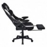 Silla Gamer Gaming Profesional, Ergonómica, de Tela Transpirable y Antimanchas, Reposabrazos Abatibles, con Reposapiés.