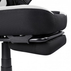 Silla Gamer Gaming Profesional, Ergonómica, de Tela Transpirable y Antimanchas, Reposabrazos Abatibles, con Reposapiés.