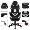 Silla Gamer Gaming Profesional, Ergonómica, de Tela Transpirable y Antimanchas, Reposabrazos Abatibles, con Reposapiés.