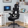 Silla Gamer Gaming Profesional, Ergonómica, de Tela Transpirable y Antimanchas, Reposabrazos Abatibles, con Reposapiés.