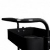 Carro De Cocina Metalico con Ruedas. Carrito Auxiliar Multiuso.3 Cajones de Almacenamiento. 85x43x37cm. Salón, oficina.