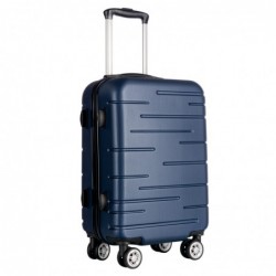 Juego de 3 Maletas de Viaje Set Trolley Abs Semirigidas con Cerradura Combinación 4 Ruedas Dobles Equipaje de Mano Asa