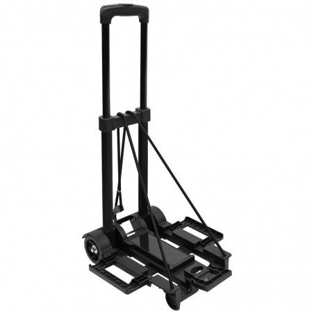 Carretilla de Mano Portátil Plegable - Carro Ligero para Equipaje, Oficina y Hogar con Cuerda Elástica y Gancho