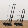 Carretilla de Mano Portátil Plegable Carro Ligero Equipaje Oficina Hogar con Cuerda de Gancho Elástica Pequeño