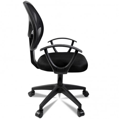 Silla de Oficina Ergonómica con Respaldo de Malla Transpirable y Reposabrazos - Giratoria Juvenil para Escritorio
