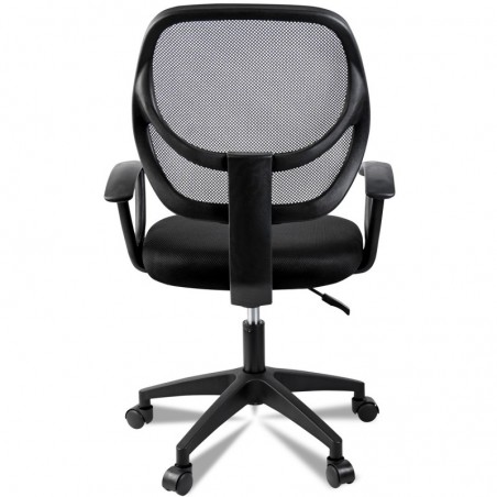 Silla de Oficina Ergonómica con Respaldo de Malla Transpirable y Reposabrazos - Giratoria Juvenil para Escritorio