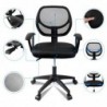 Silla de Oficina ergonómica con Ruedas cómoda para Escritorio Juvenil, giratoria, con reposabrazos, Respaldo de Malla