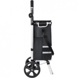 Carro Compra Plegable Ruedas Grandes Aluminio Ligero Bolso Térmico Aislamiento Reflectante Bolsa Extraíble Compacto