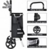 Carro Compra Plegable Ruedas Grandes Aluminio Ligero Bolso Térmico Aislamiento Reflectante Bolsa Extraíble Compacto