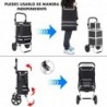 Carro Compra Plegable Ruedas Grandes Aluminio Ligero Bolso Térmico Aislamiento Reflectante Bolsa Extraíble Compacto