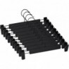 Juego de 10 Perchas para Pantalones, Faldas, con 2 Pinzas, Set de 10 Perchas para Camisas, Bufanda, Gancho 360º