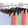 Juego de 10 Perchas para Pantalones, Faldas, con 2 Pinzas, Set de 10 Perchas para Camisas, Bufanda, Gancho 360º