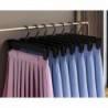 Juego de 10 Perchas para Pantalones, Faldas, con 2 Pinzas, Set de 10 Perchas para Camisas, Bufanda, Gancho 360º