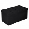 Puff de almacenaje Plegable, Banco con Almacenamiento, Otomana, Baúl, Taburete Reposapiés, Acolchado, para Dormitorio