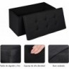Puff de almacenaje Plegable, Banco con Almacenamiento, Otomana, Baúl, Taburete Reposapiés, Acolchado, para Dormitorio
