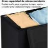 Puff de almacenaje Plegable, Banco con Almacenamiento, Otomana, Baúl, Taburete Reposapiés, Acolchado, para Dormitorio