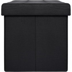 Puff de almacenaje Plegable, Banco con Almacenamiento, Otomana, Baúl, Taburete Reposapiés, Acolchado, para Dormitorio