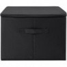 Caja de Almacenamiento Plegable, Cesta con 2 Asas, Cajón con Tapa y Cremallera para Mantas Ropa Colcha Cofre de Tela 40L