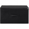 Caja de Almacenamiento Plegable, Cesta con 2 Asas, Cajón con Tapa y Cremallera para Mantas Ropa Colcha Cofre de Tela 40L