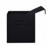 Set de TRES Cajas de Almacenamiento Plegable, 3X Cesta con 2 Asas, Cajón para Mantas Ropa, Cubo de Tela, Organizador