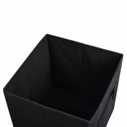 Set de TRES Cajas de Almacenamiento Plegable, 3X Cesta con 2 Asas, Cajón para Mantas Ropa, Cubo de Tela, Organizador